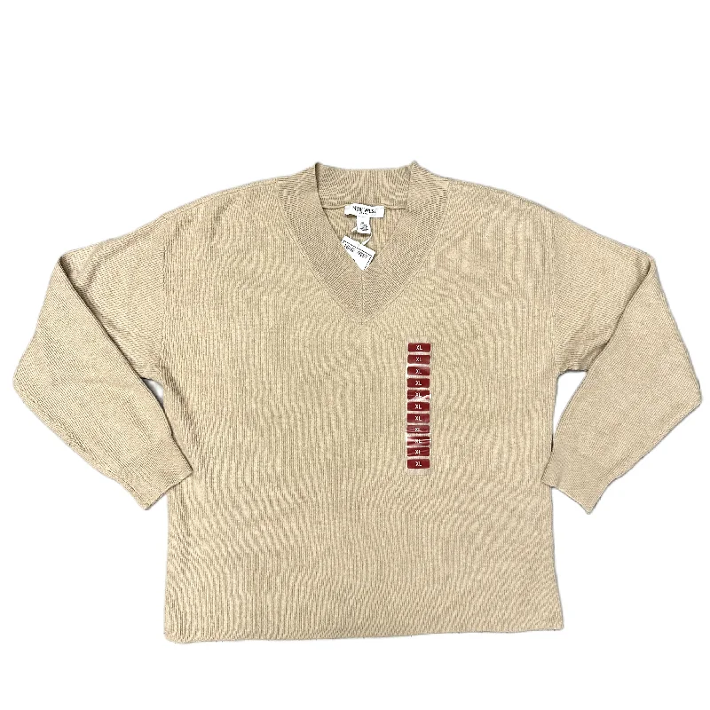 Sweater By Nine West In Cream, Size: Xl