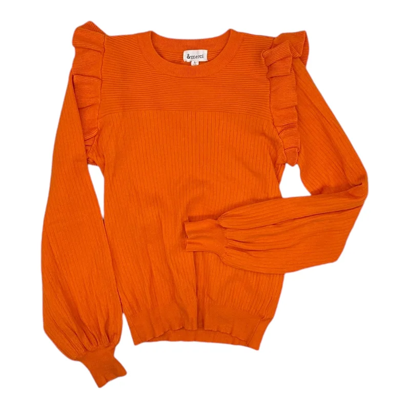 Sweater By Clothes Mentor In Orange, Size:L