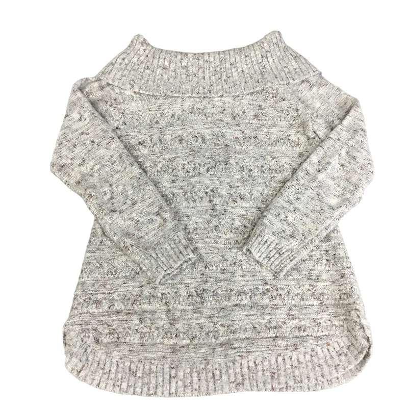 Sweater By Dressbarn In Cream & Grey, Size: S