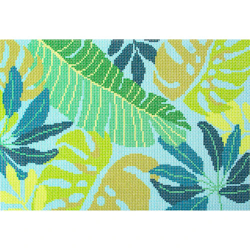 NTG KB032 Blue Tropical Leaves