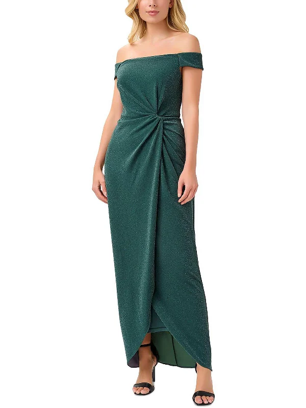 Womens Glitter Maxi Evening Dress