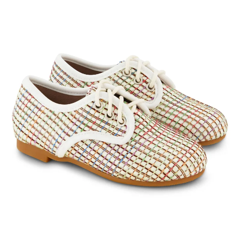 Zeebra Kids Hard Sole Woven Lace Ups - Multicolor