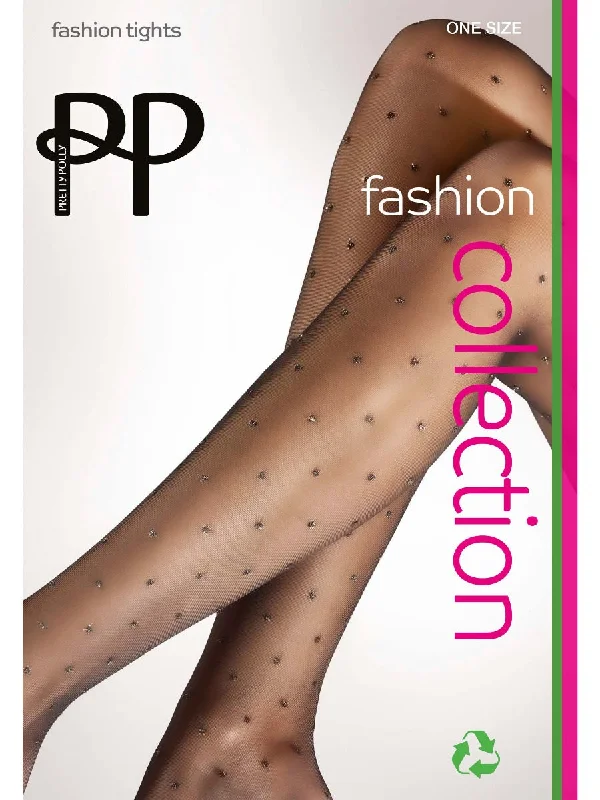 Pretty Polly Gold Lurex Sparkle Pin Spot Patterned Fashion Tights