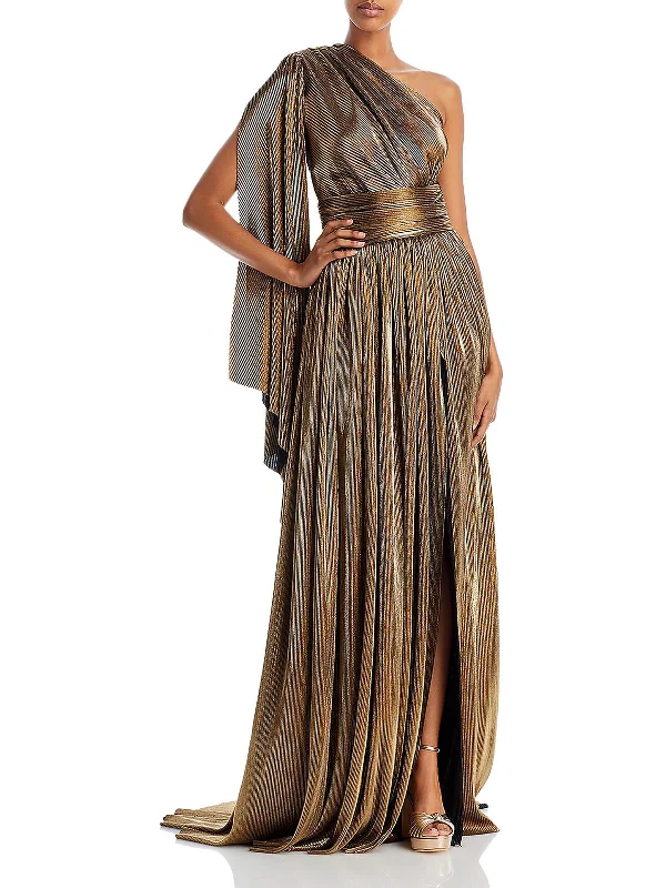 Florence Womens Metallic Evening Dress