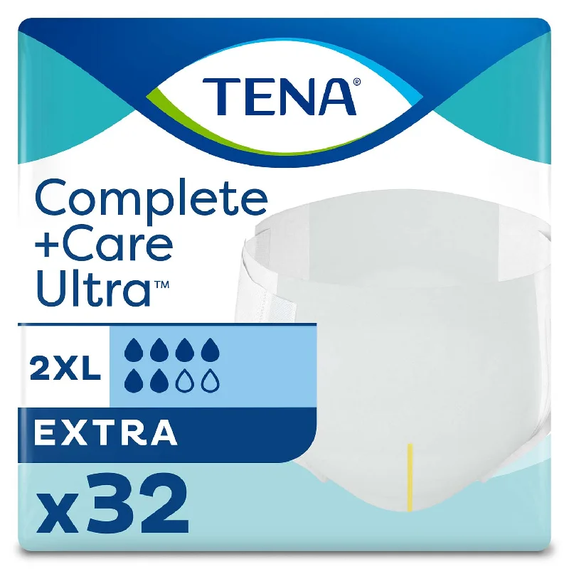 TENA Complete +Care Ultra Incontinence Brief 58"- 69", Moderate Absorbency, Unisex, 2X-Large