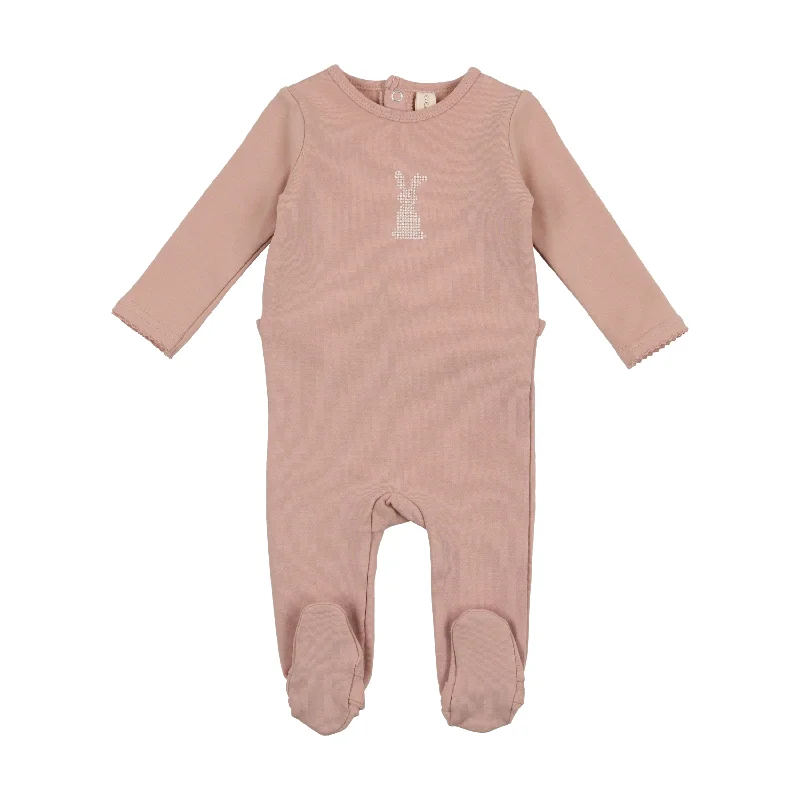 Lilette Bunny Footie - Pastel Pink