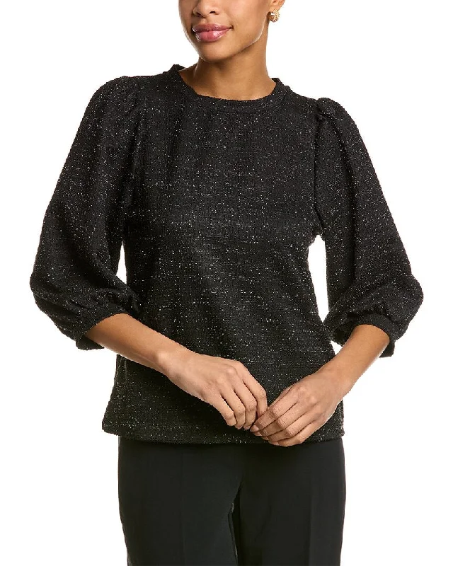 Anne Klein Shimmer Tweed Top