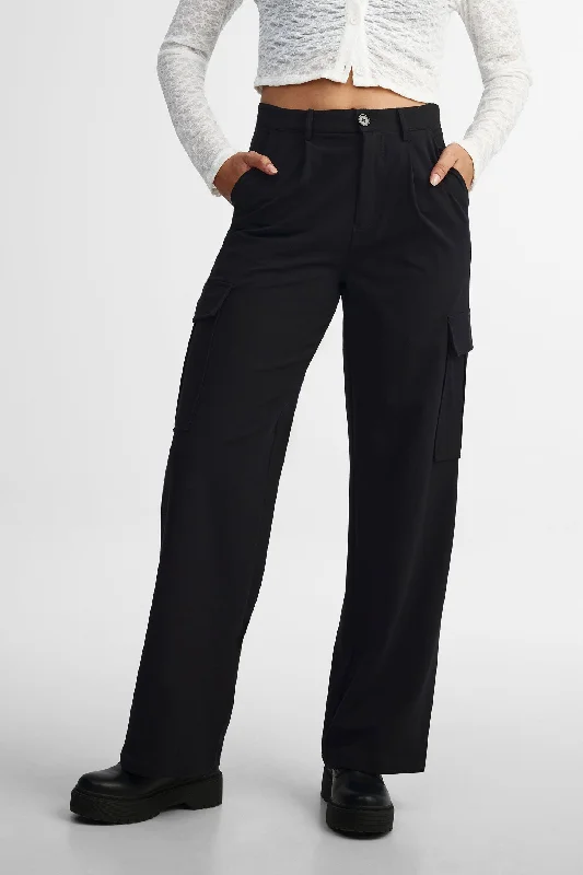 Pantalon cargo taille haute – Femme