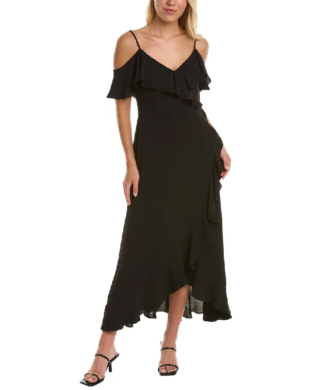 London Times Ruffle Maxi Dress