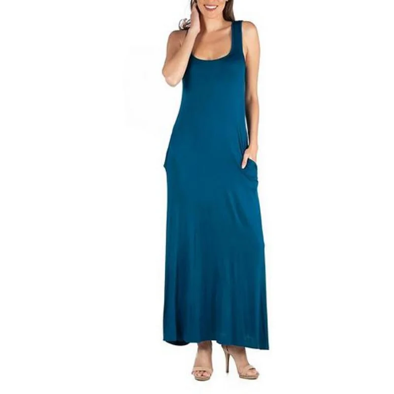 Plus Womens Midi Sleeveless Midi Dress