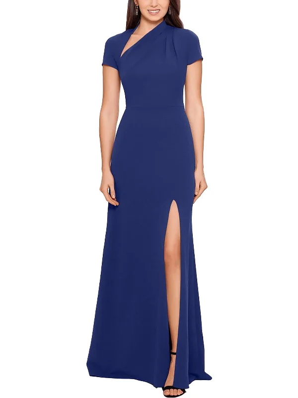 Womens Front Slit Maxi Evening Dress