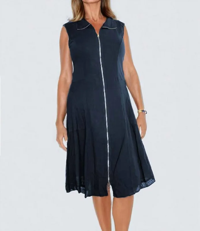 Zippy Short Dress In Navy