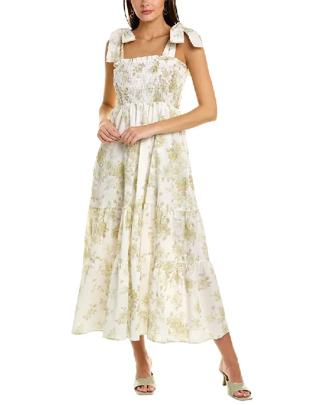 Kathleen Maeve Emma Linen-Blend Maxi Dress