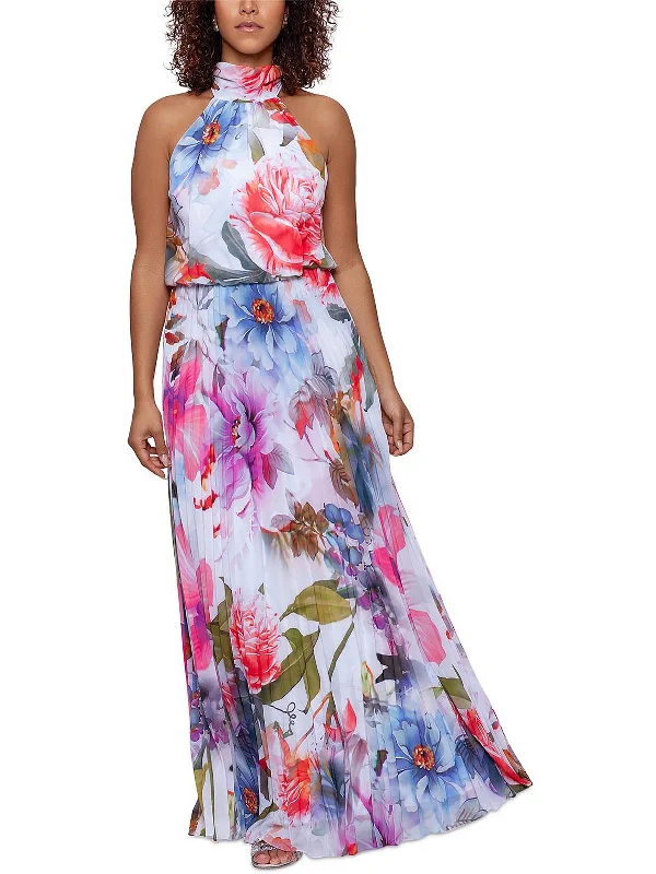 Womens Halter Maxi Evening Dress