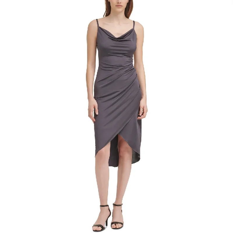 Womens Cowl Midi Slip Dress