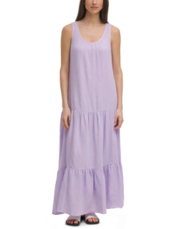 Womens Gauze Tiered Maxi Dress