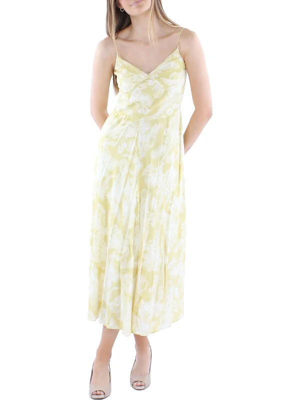 Womens Floral Print Long Maxi Dress