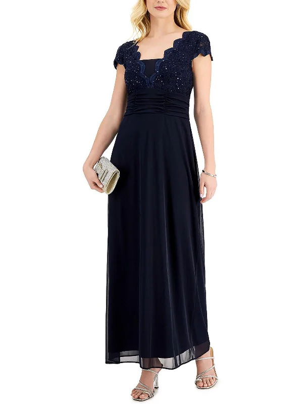 Womens Lace Maxi Evening Dress