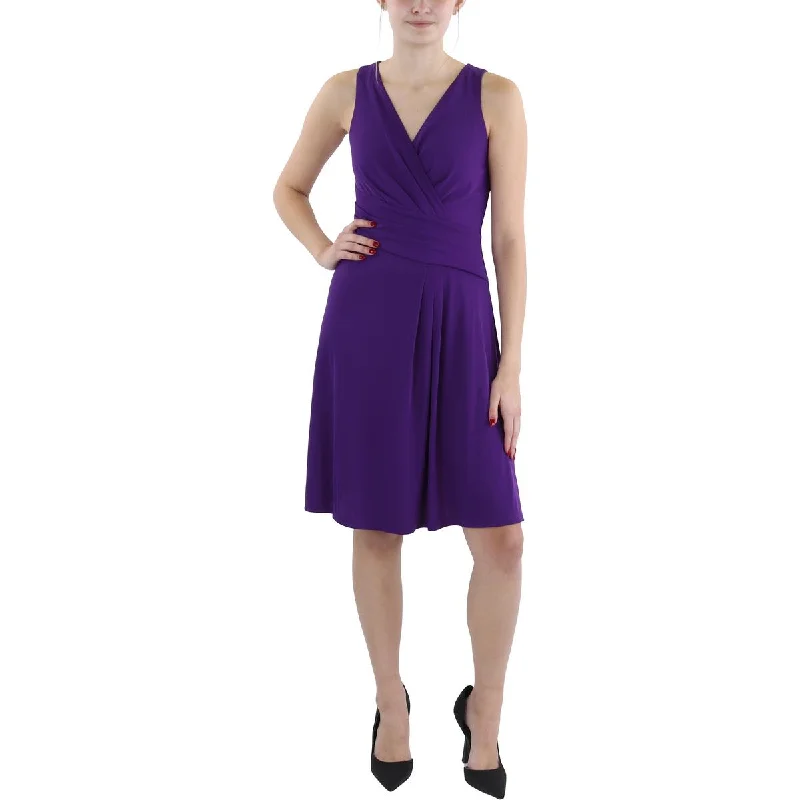 Womens Drapey Midi Cocktail And Party Dress