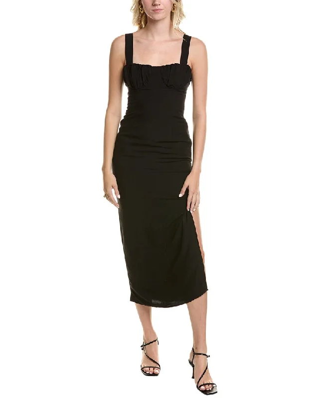 Femme Society Ruched Bust Midi Dress