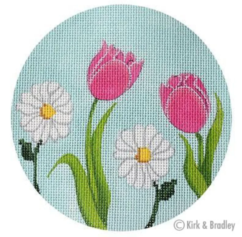 KB1316 English Garden Round - Pink and White