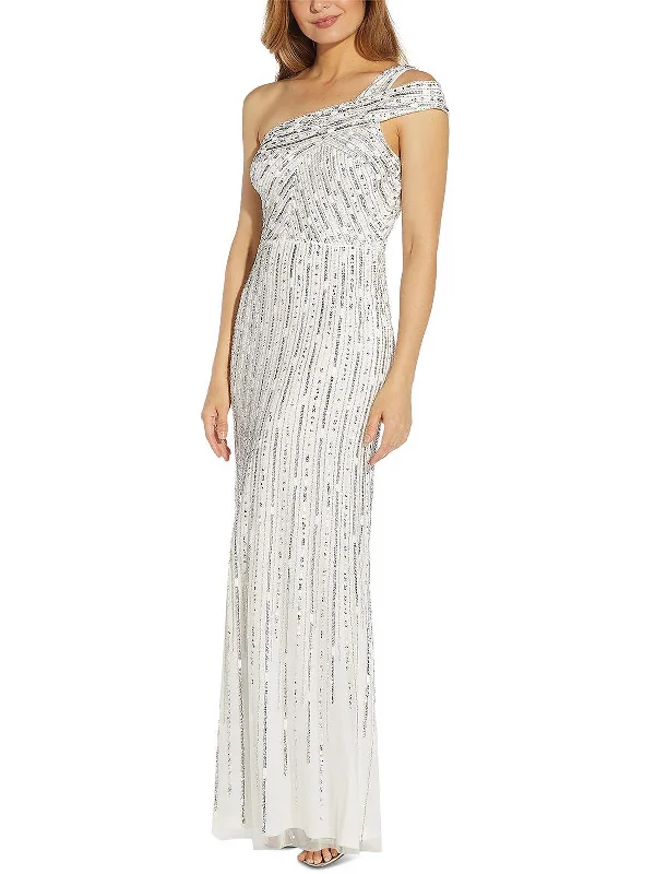 Womens Beaded Long Evening Dress