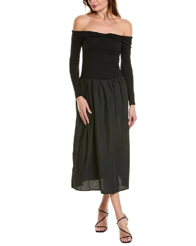 IPPONELLI Off-The-Shoulder Midi Dress