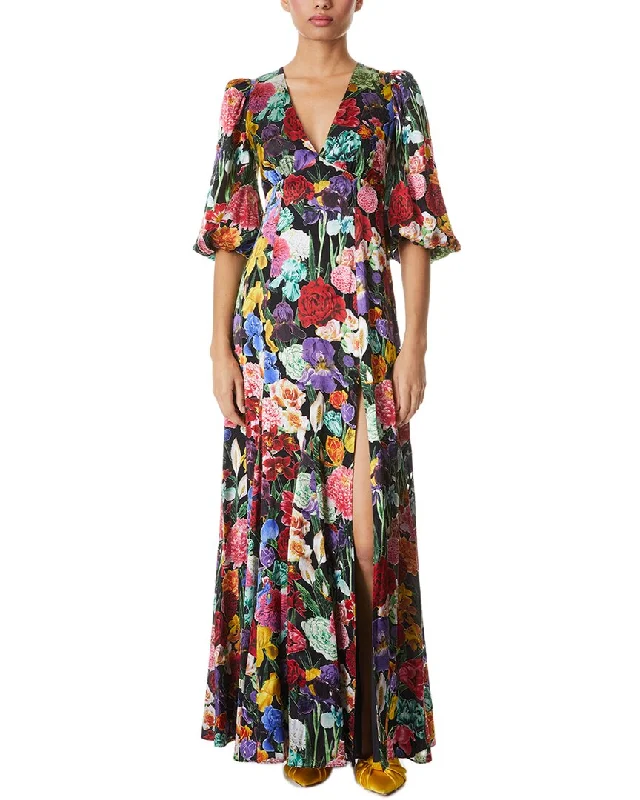 alice + olivia Tula Blouson Maxi Dress