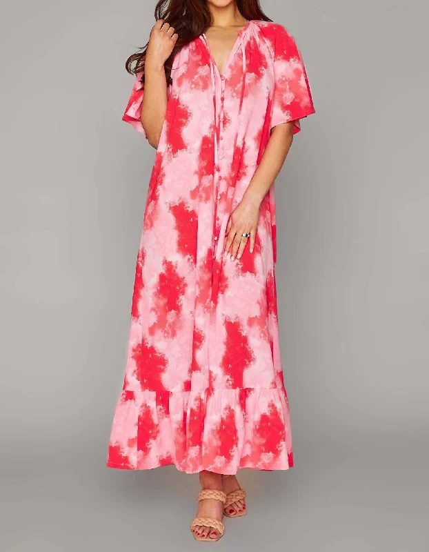 Tullah Caftan Maxi Dress In Sunset