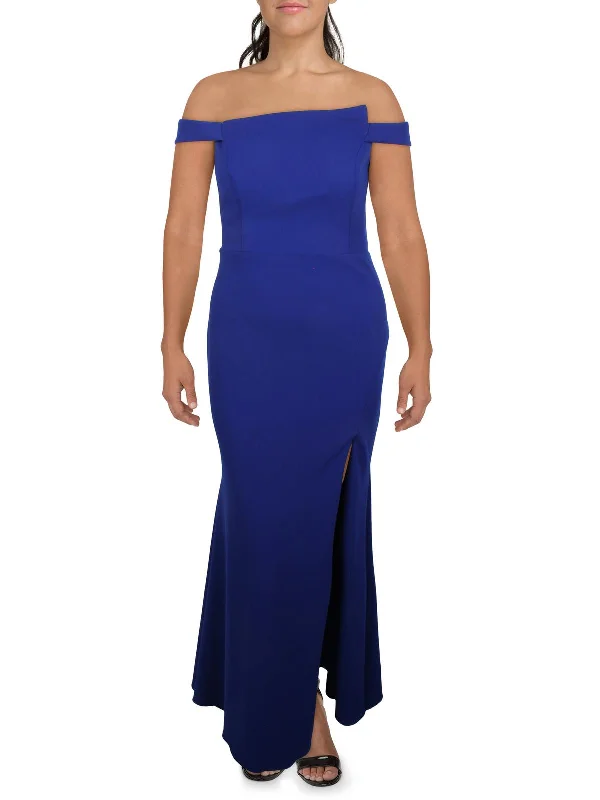 Womens Side Slit Maxi Evening Dress