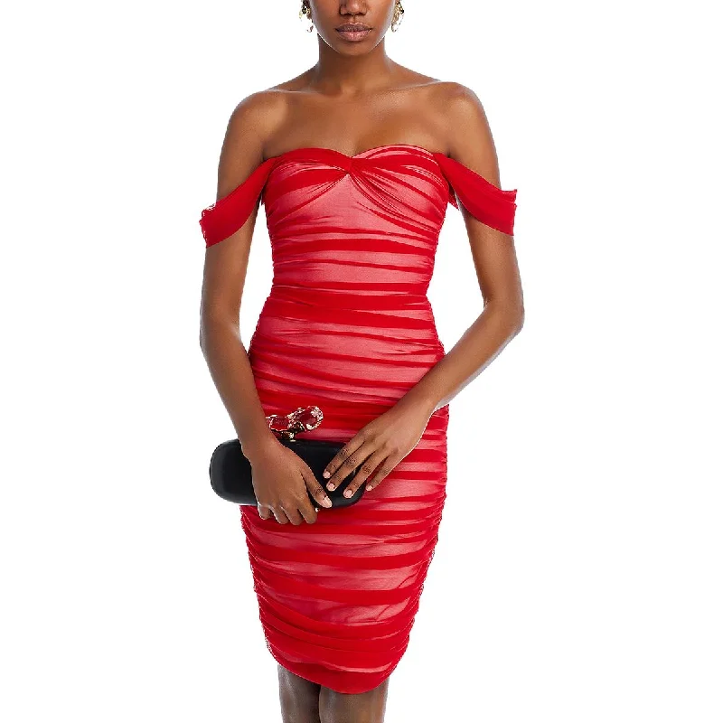 Womens Sleeveless Midi Cocktail And Party Dress