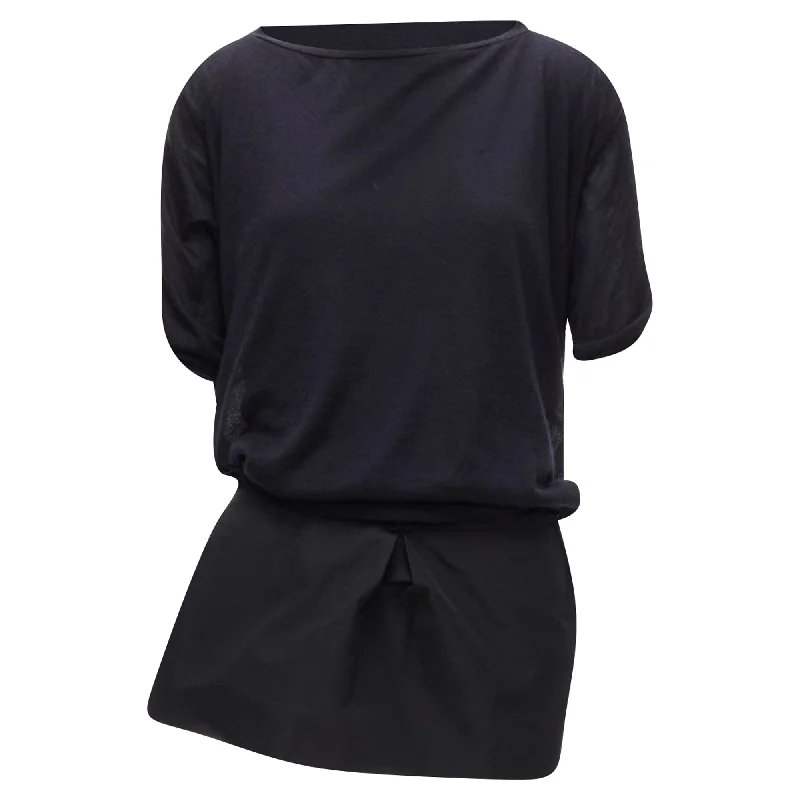 Lanvin cashmere silk layer tunic top