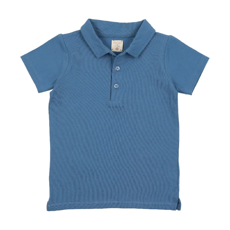 Analogie Cotton Polo Short Sleeve - Denim Blue