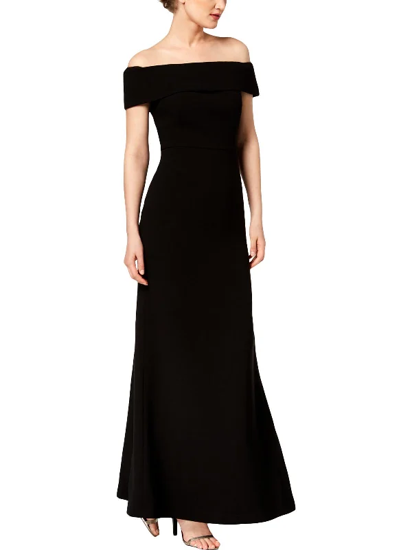 Womens Off-The-Shoulder Formal Evening Dress