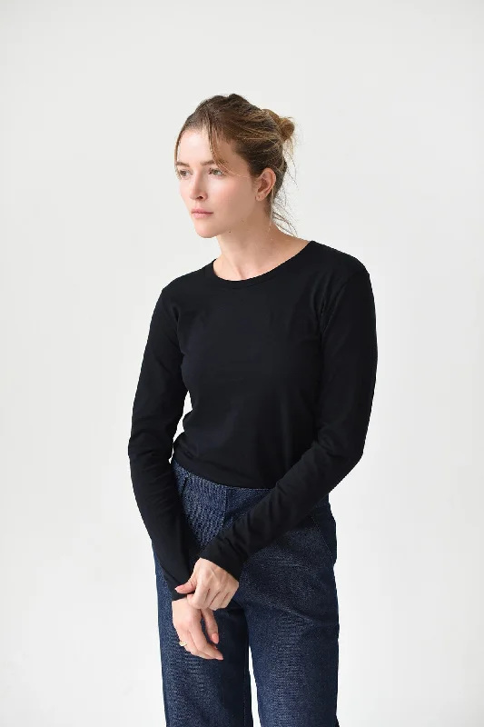 Felix Long Sleeved Tee - Black