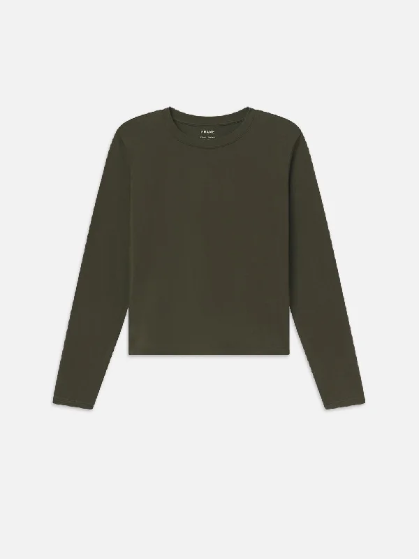 Long Sleeve Baby Tee -- Rich Military