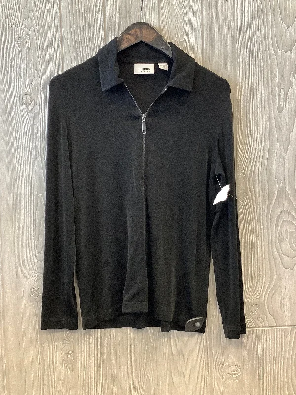 Top Long Sleeve By Chicos In Black, Size: Xs