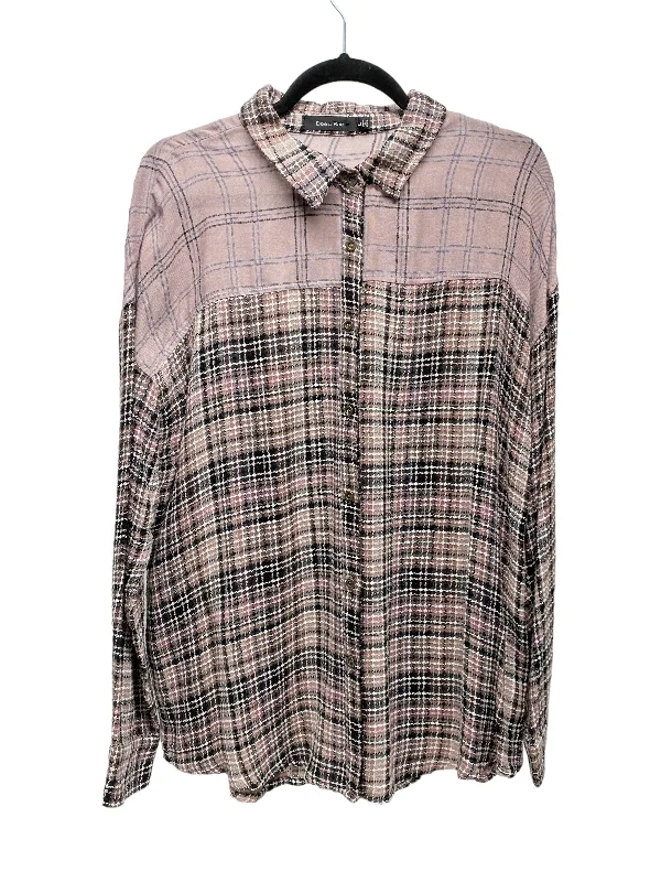 Top Long Sleeve By Doe & Rae In Mauve, Size: L