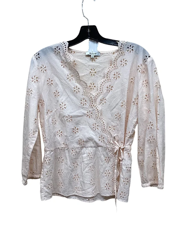 Top Long Sleeve By Madewell In Pink, Size: S