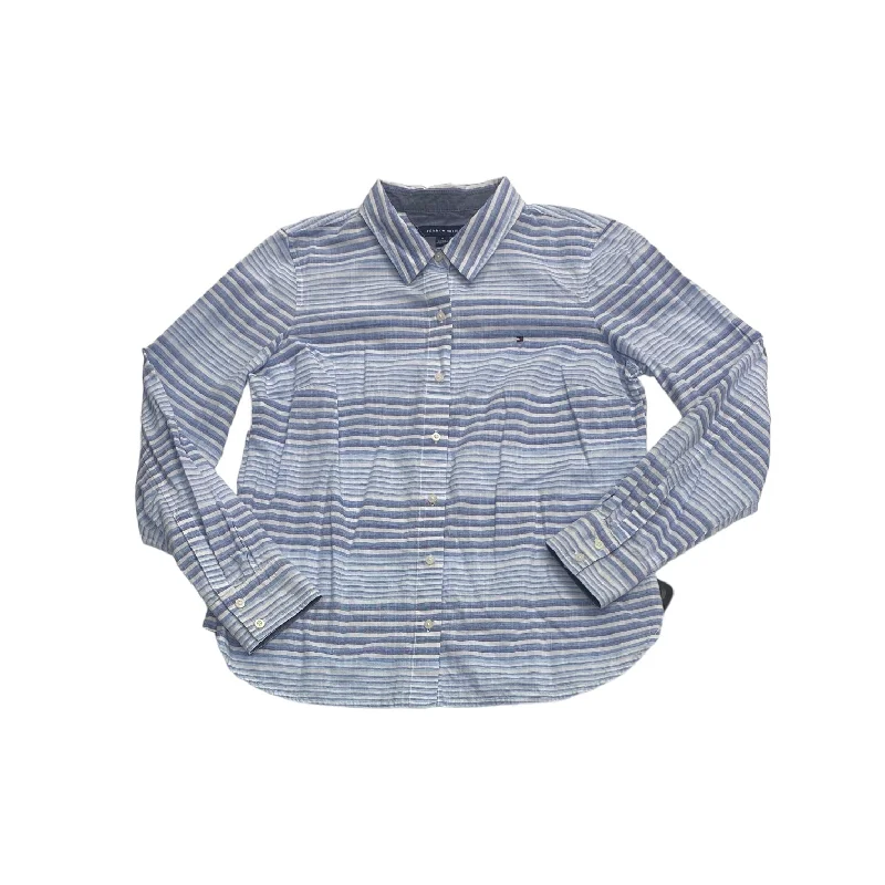 Top Long Sleeve By Tommy Hilfiger In Striped Pattern, Size: M