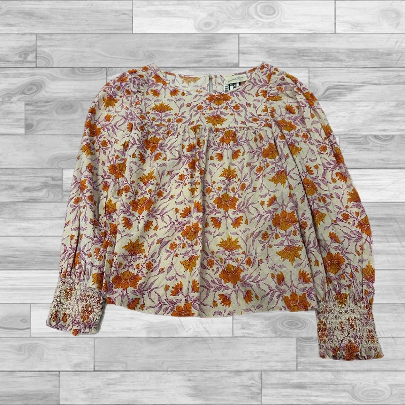 Top Long Sleeve By Universal Thread In Floral, Size: Xs